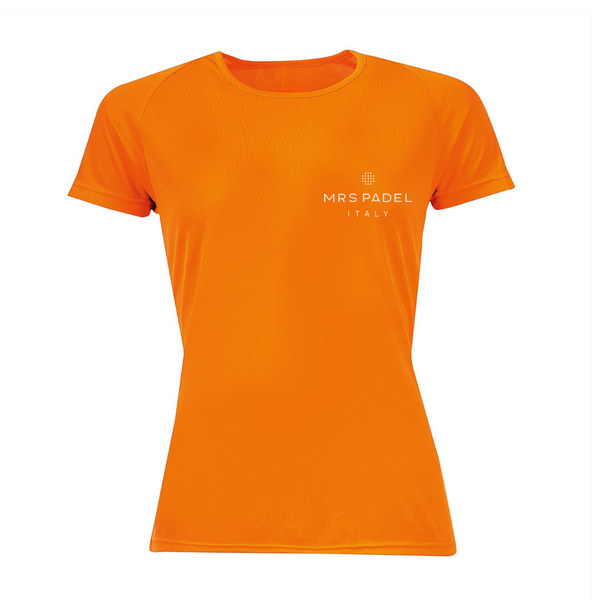 Mrs Padel- Neon orange- Padel shirt