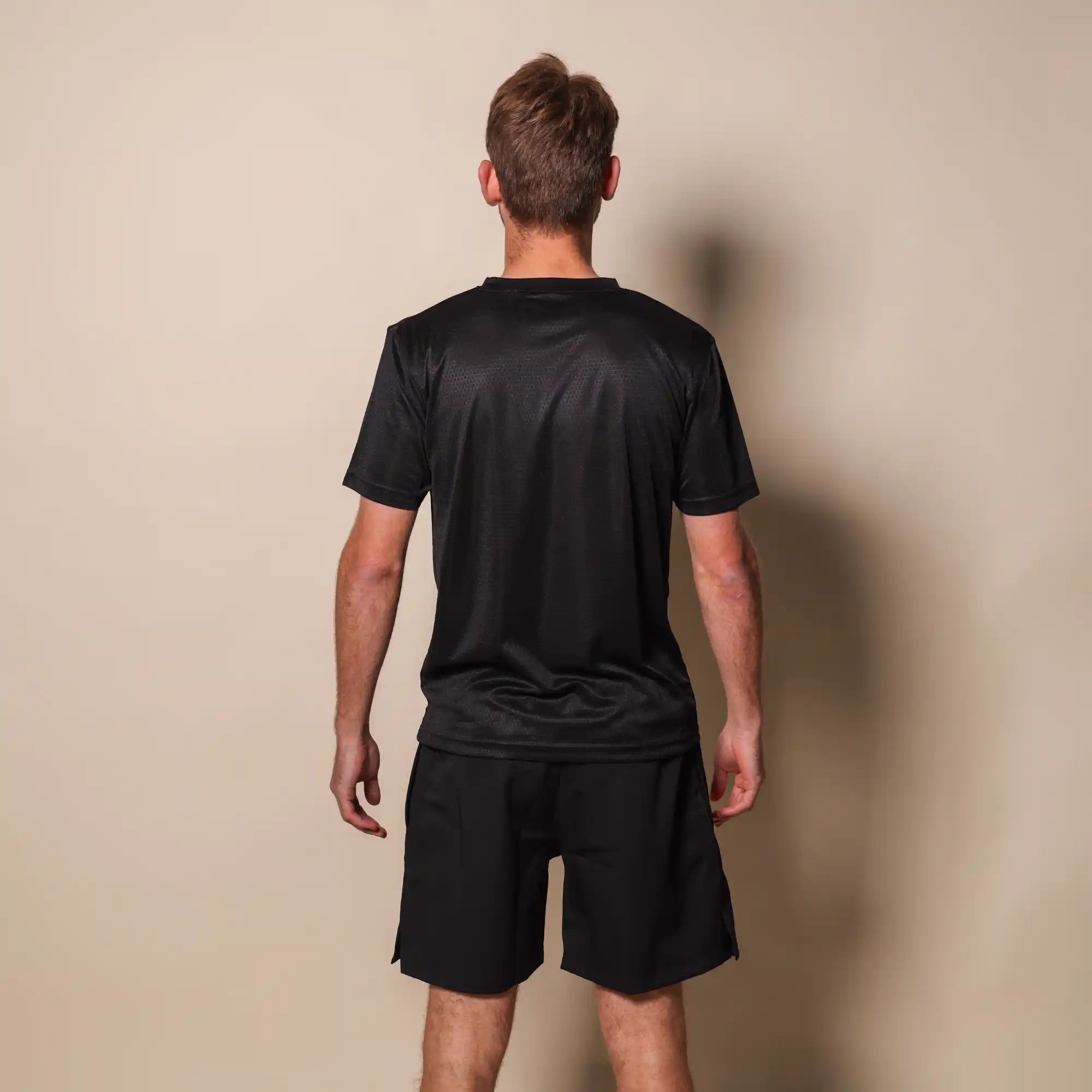 Padelshirt Regular Fit Zwart